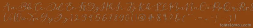 love beard Font – Gray Fonts on Brown Background