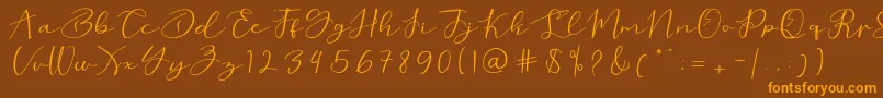 love beard Font – Orange Fonts on Brown Background