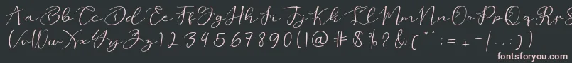 フォントlove beard – 黒い背景にピンクのフォント