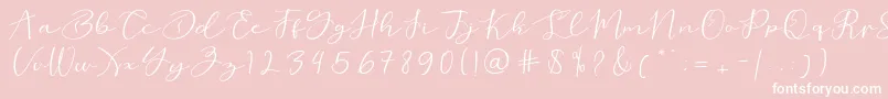 love beard-Schriftart – Weiße Schriften auf rosa Hintergrund