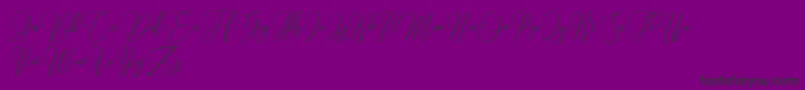 Love Hewits   Demo-Schriftart – Schwarze Schriften auf violettem Hintergrund