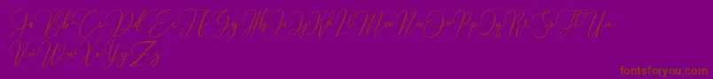 Love Hewits   Demo-fontti – ruskeat fontit violetilla taustalla