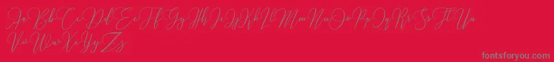 Love Hewits   Demo-Schriftart – Graue Schriften auf rotem Hintergrund