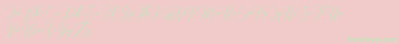 Love Hewits   Demo Font – Green Fonts on Pink Background