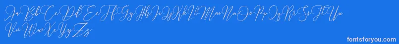 Love Hewits   Demo Font – Pink Fonts on Blue Background
