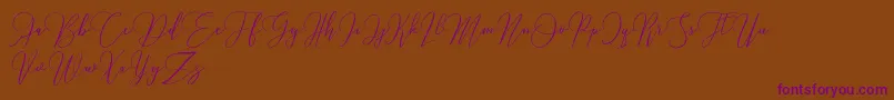 Love Hewits   Demo-fontti – violetit fontit ruskealla taustalla