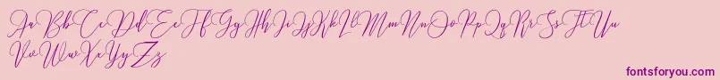 Love Hewits   Demo Font – Purple Fonts on Pink Background