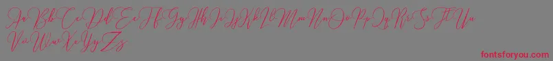 Love Hewits   Demo Font – Red Fonts on Gray Background