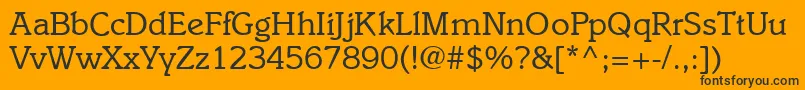 I831SlabRegular Font – Black Fonts on Orange Background