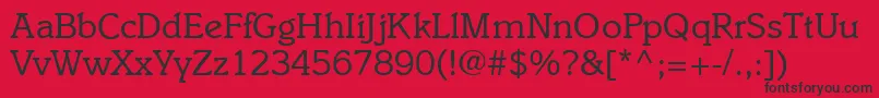 I831SlabRegular Font – Black Fonts on Red Background