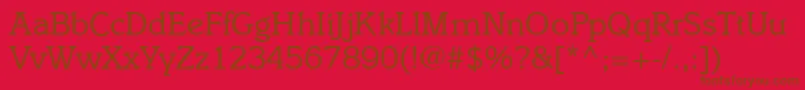 I831SlabRegular Font – Brown Fonts on Red Background