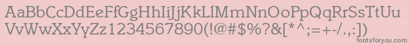 I831SlabRegular Font – Gray Fonts on Pink Background