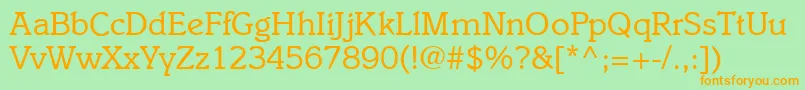 More about I831SlabRegular Font I831SlabRegular Font – Orange Fonts on Green Background