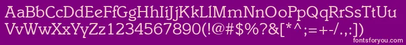 I831SlabRegular Font – Pink Fonts on Purple Background