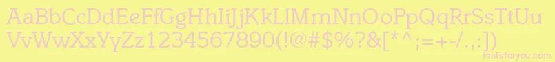 Lisätietoja I831SlabRegular-fontista I831SlabRegular-fontti – vaaleanpunaiset fontit keltaisella taustalla