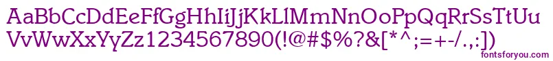 I831SlabRegular Font – Purple Fonts on White Background