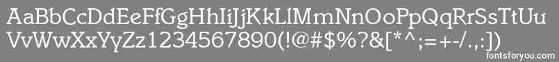 I831SlabRegular Font – White Fonts on Gray Background
