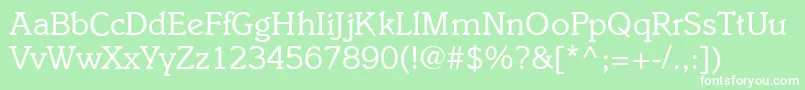 I831SlabRegular Font – White Fonts on Green Background