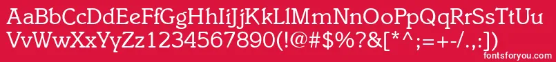 I831SlabRegular Font – White Fonts on Red Background