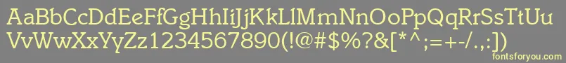 I831SlabRegular Font – Yellow Fonts on Gray Background