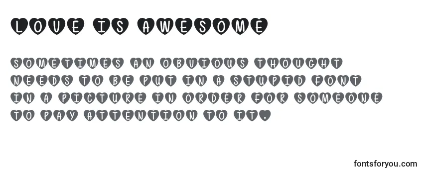 Review of the Love is Awesome   Font