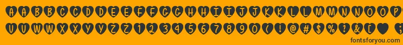 Police Love is Awesome   – polices noires sur fond orange