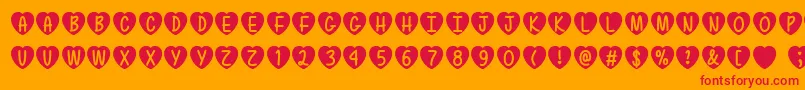 Police Love is Awesome   – polices rouges sur fond orange