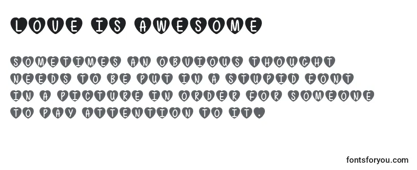 Schriftart Love is Awesome   (132961)