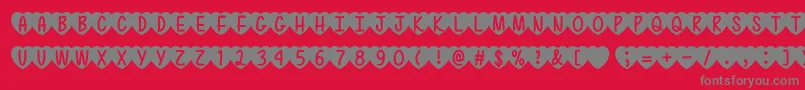 Love is Awesome 2   Font – Gray Fonts on Red Background