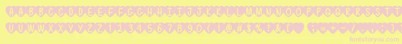 Love is Awesome 2   Font – Pink Fonts on Yellow Background