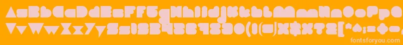 LOVE IS BLIND Bold Font – Pink Fonts on Orange Background