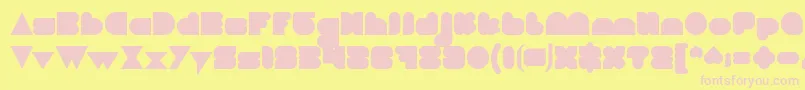 LOVE IS BLIND Bold Font – Pink Fonts on Yellow Background