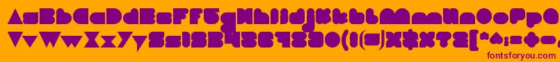 LOVE IS BLIND Bold Font – Purple Fonts on Orange Background