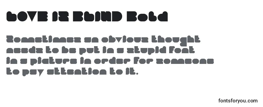 LOVE IS BLIND Bold Font