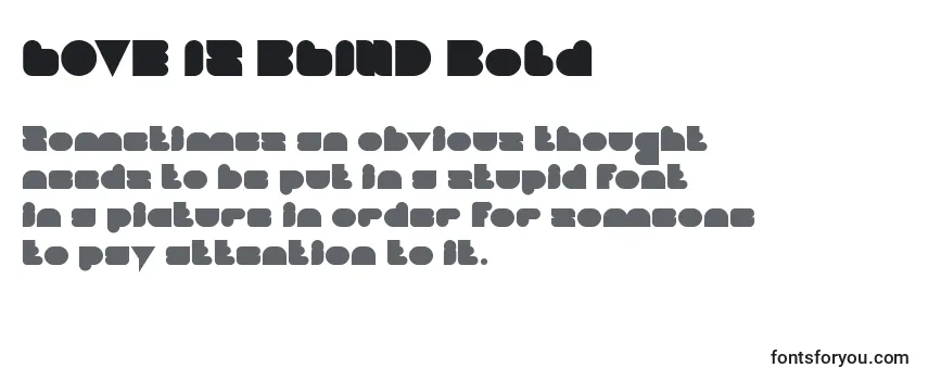 Schriftart LOVE IS BLIND Bold