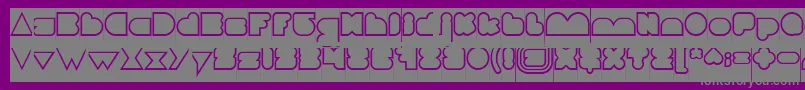 LOVE IS BLIND Hollow Inverse Font – Gray Fonts on Purple Background