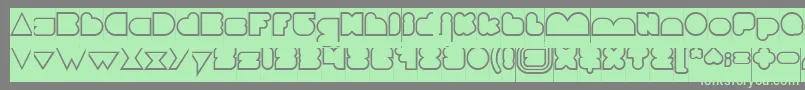 LOVE IS BLIND Hollow Inverse Font – Green Fonts on Gray Background