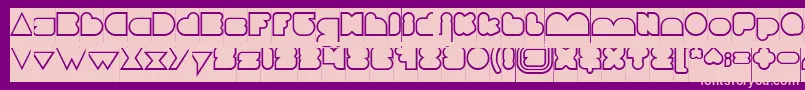 LOVE IS BLIND Hollow Inverse Font – Pink Fonts on Purple Background