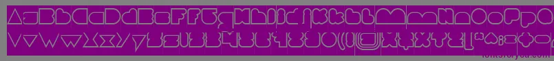 LOVE IS BLIND Hollow Inverse Font – Purple Fonts on Gray Background