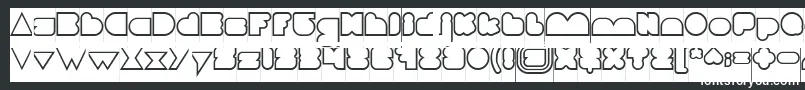 フォントLOVE IS BLIND Hollow Inverse – 黒い背景に白い文字