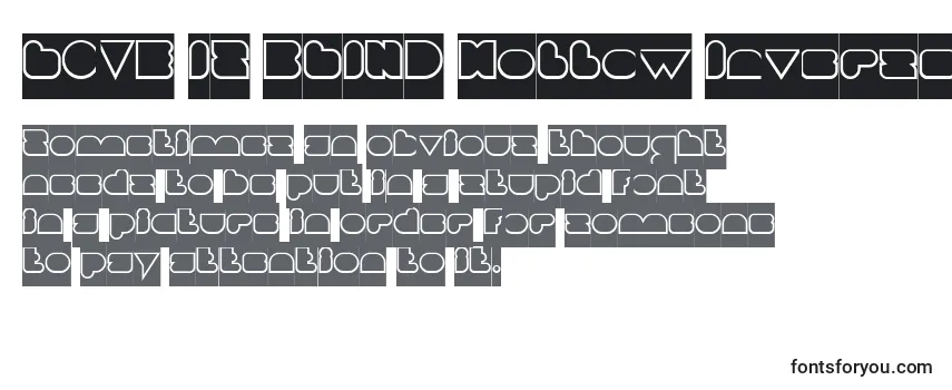 LOVE IS BLIND Hollow Inverse Font