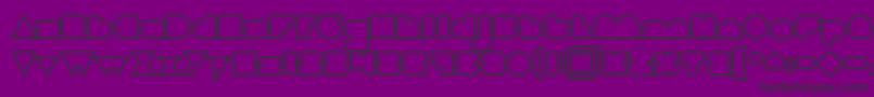 LOVE IS BLIND Hollow Font – Black Fonts on Purple Background