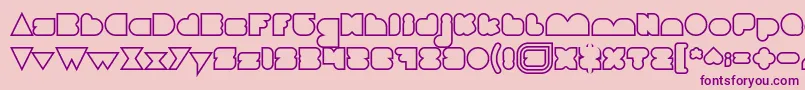 LOVE IS BLIND Hollow Font – Purple Fonts on Pink Background