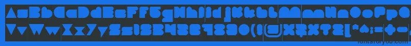LOVE IS BLIND Inverse Font – Black Fonts on Blue Background
