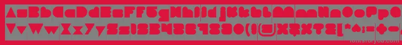 LOVE IS BLIND Inverse Font – Gray Fonts on Red Background