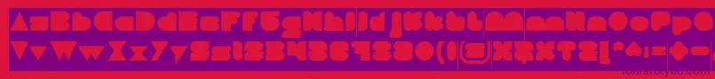 LOVE IS BLIND Inverse Font – Purple Fonts on Red Background