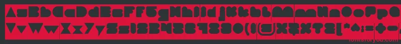 フォントLOVE IS BLIND Inverse – 黒い背景に赤い文字
