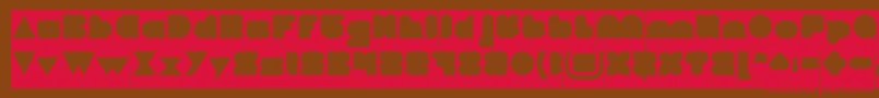 LOVE IS BLIND Inverse Font – Red Fonts on Brown Background