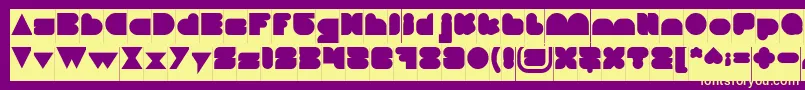 LOVE IS BLIND Inverse Font – Yellow Fonts on Purple Background