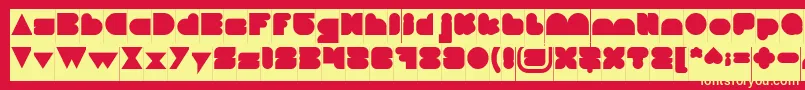 LOVE IS BLIND Inverse Font – Yellow Fonts on Red Background